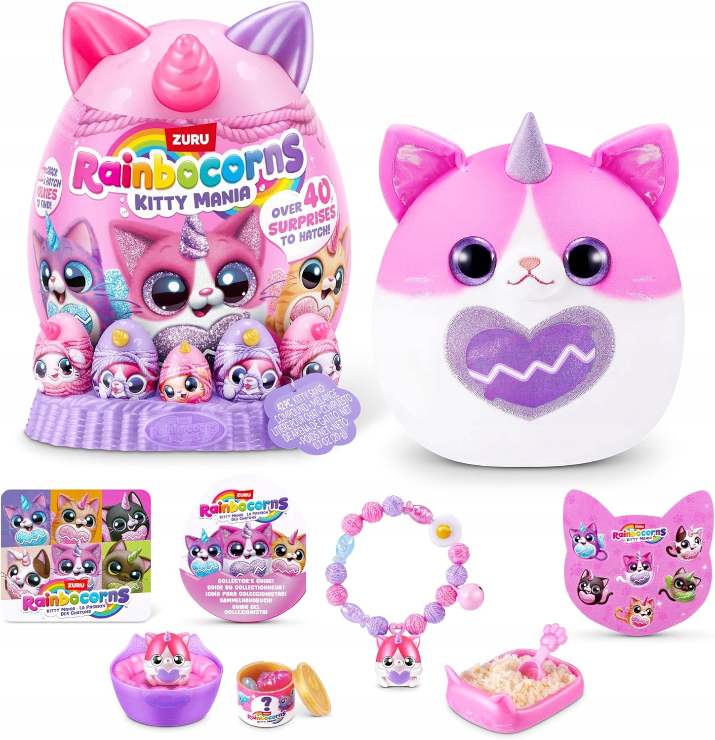 Zestaw Zuru Rainbocorns Kitty Mania Purrl Kot pluszowy