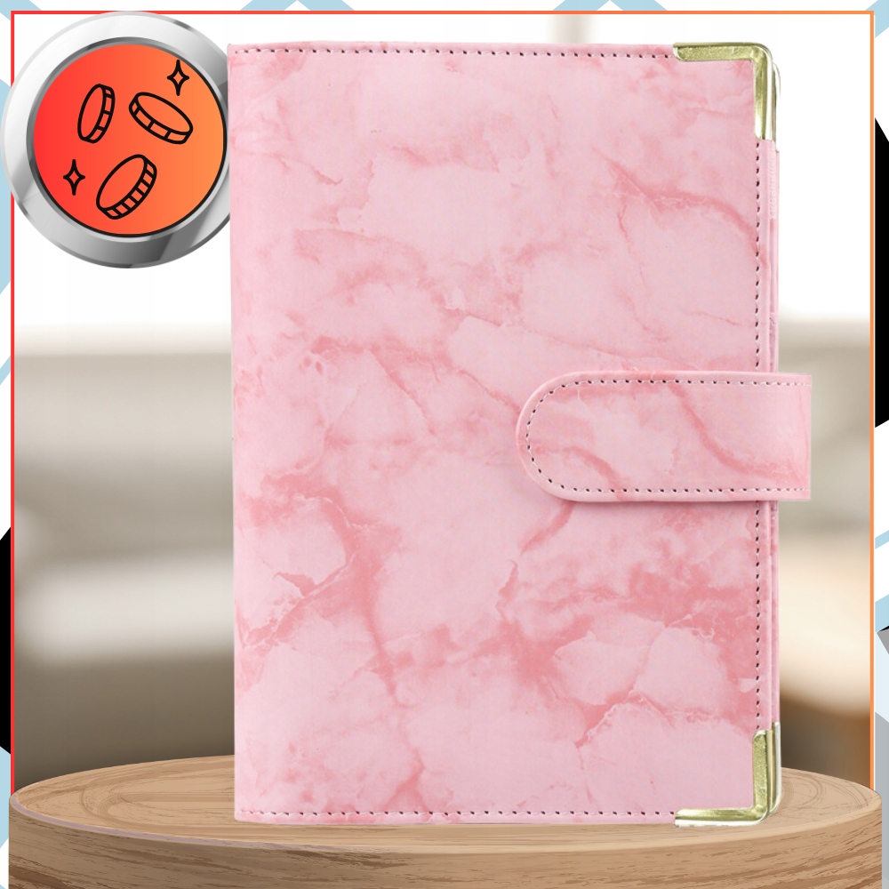 Notes planer organizer segregator finansowy budżetowy różowy A6 oszczędnik Format A6