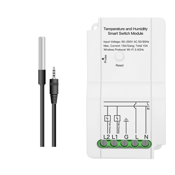 

Tuya Th 2x15A Czujnik temperatury IP66 WiFi Tuya