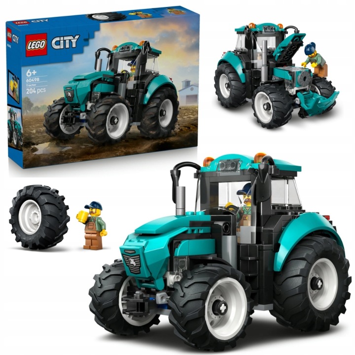 Set Lego 60498 City Traktor Tyrkysová Figurka Farmář Vesnice Stavebnice Dárek