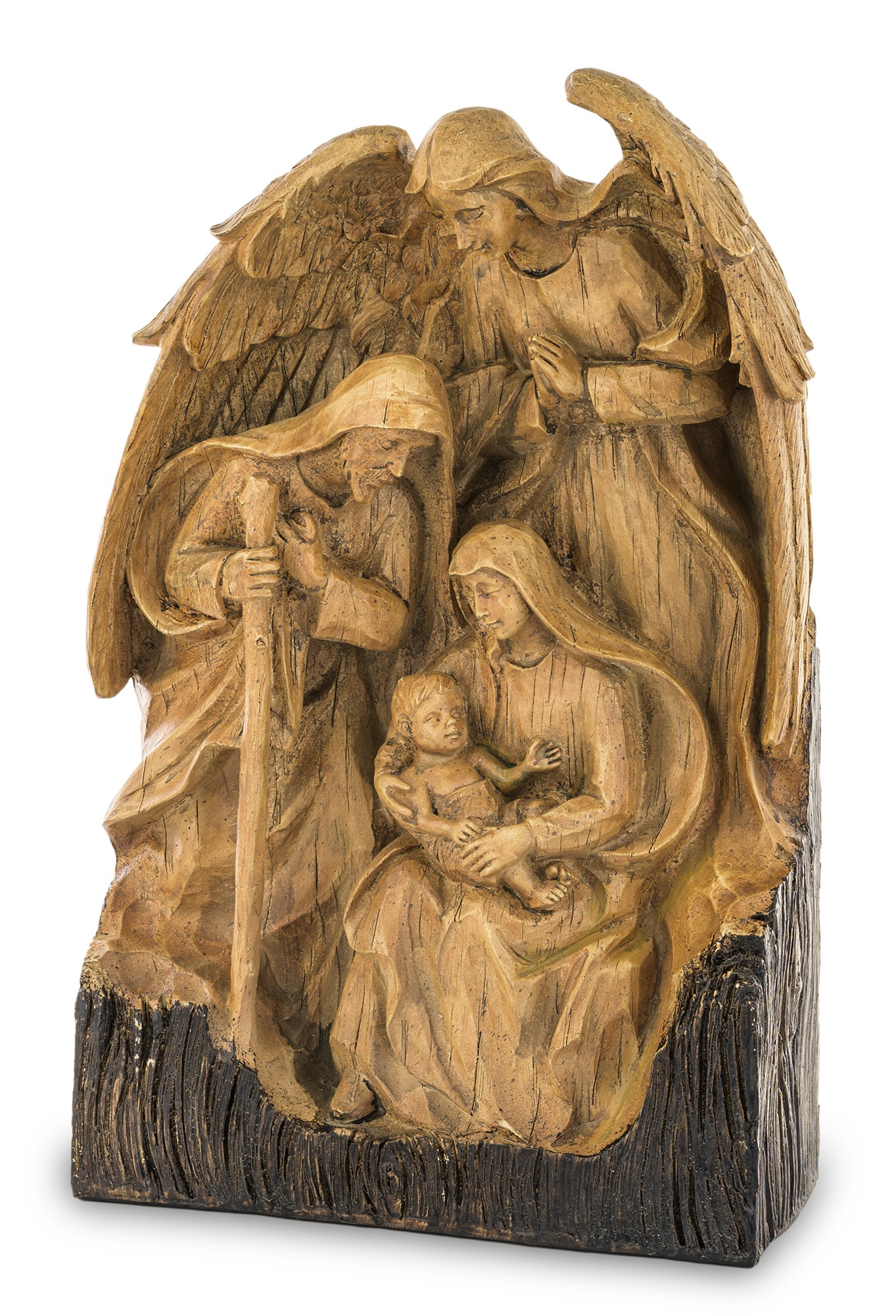 Vianočný betlehem z plastu hnedý 48x30x12 cm