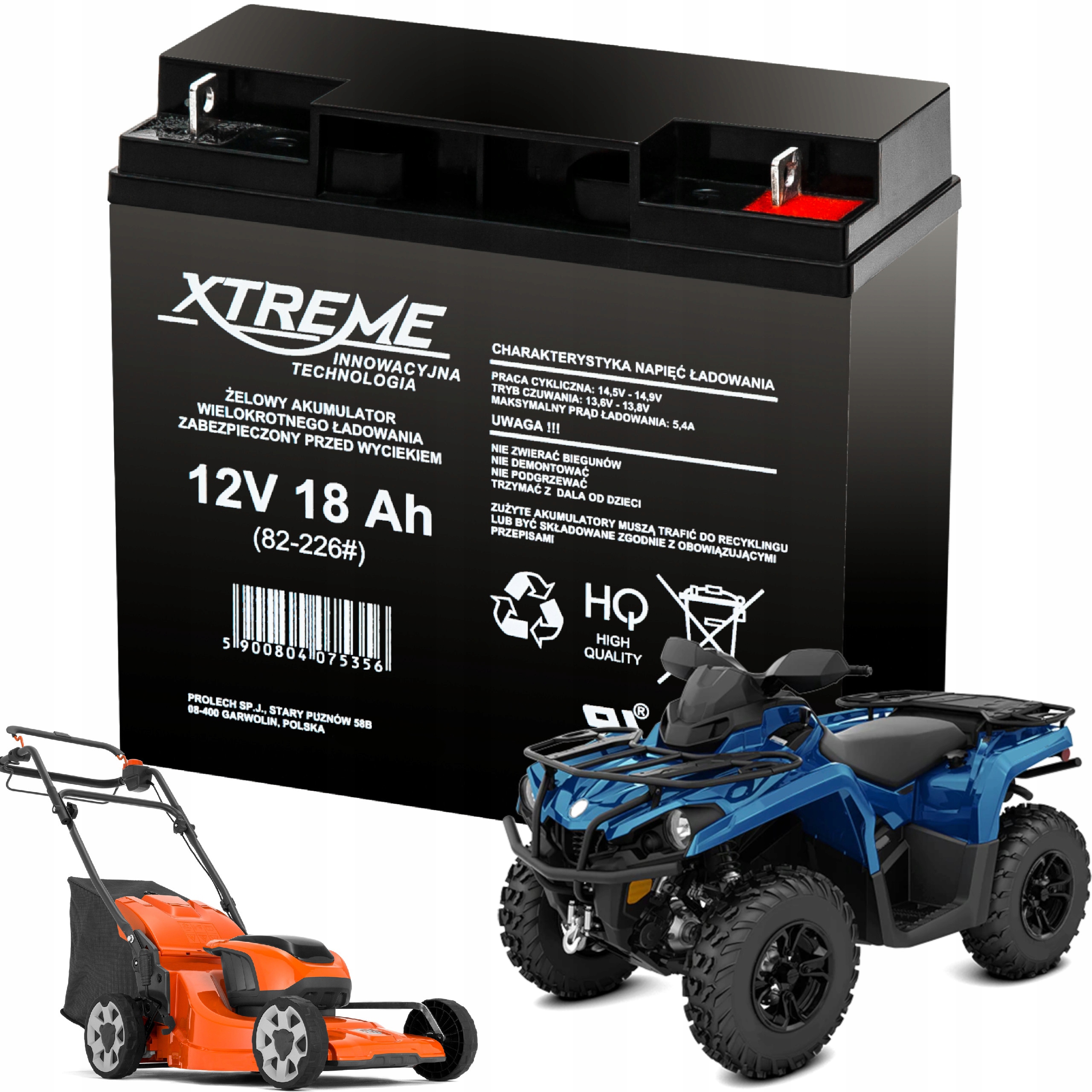 Akumulator żelowy 12V 18Ah UPS ALARM MOCNY