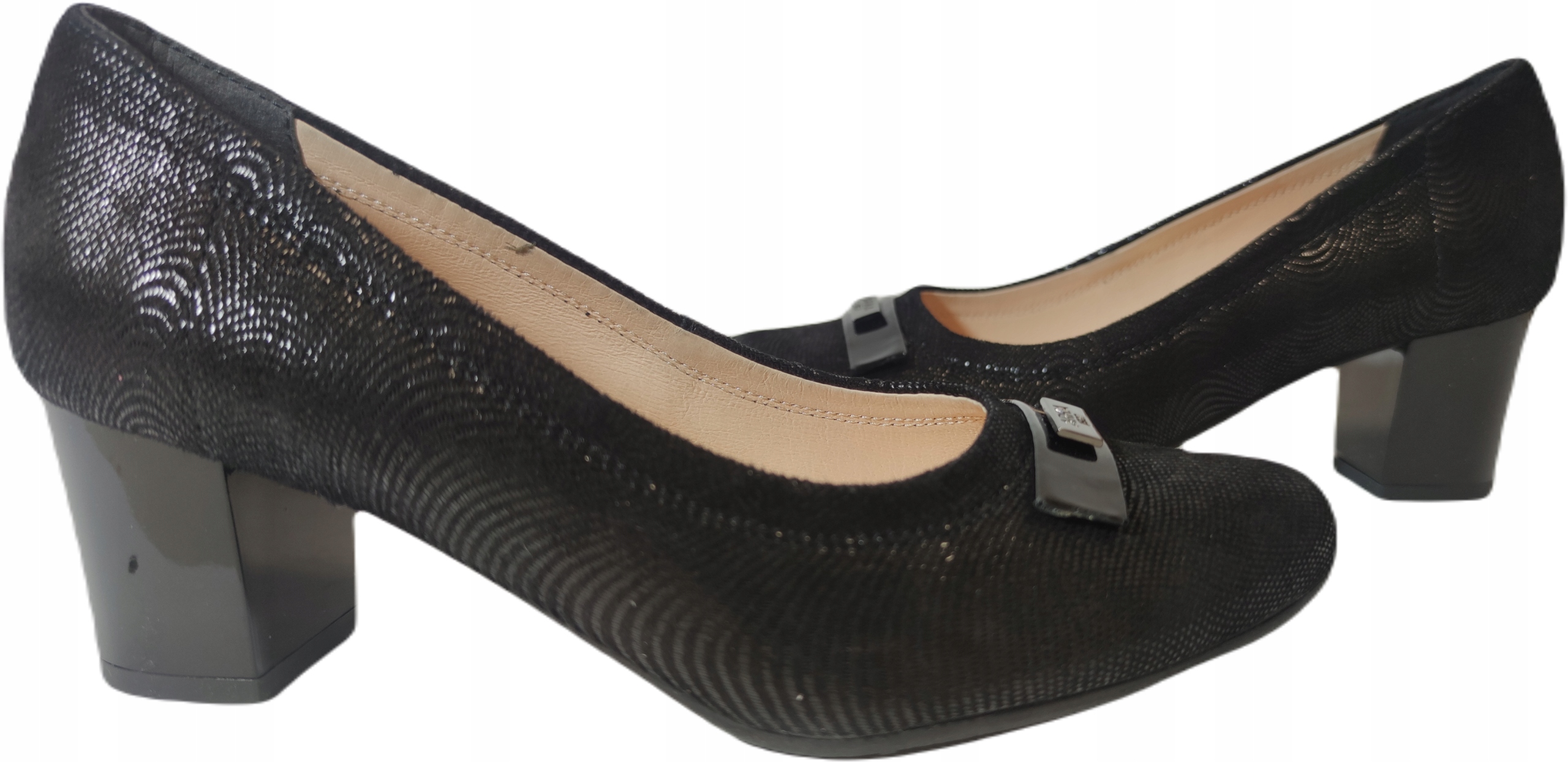 Kožené lodičky Bioeco by Arka 5809 Černé r36