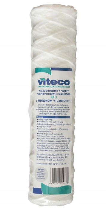 

Wkład Filtracyjny Sznurkowy Filtra Sp 10/5 Viteco