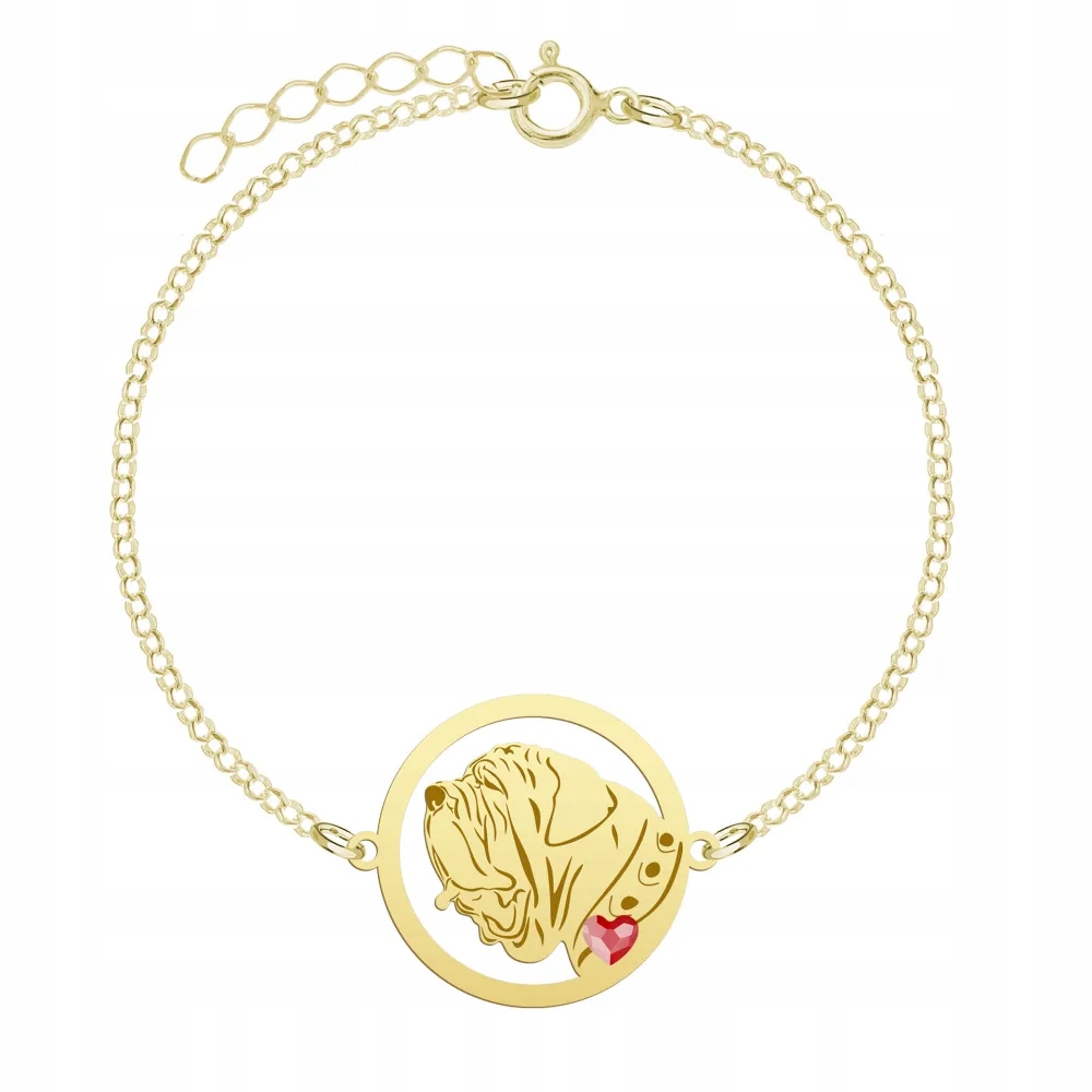 Zlatý náramek z neapolského mastifu 925 Šperky jako Dárek Gravírování