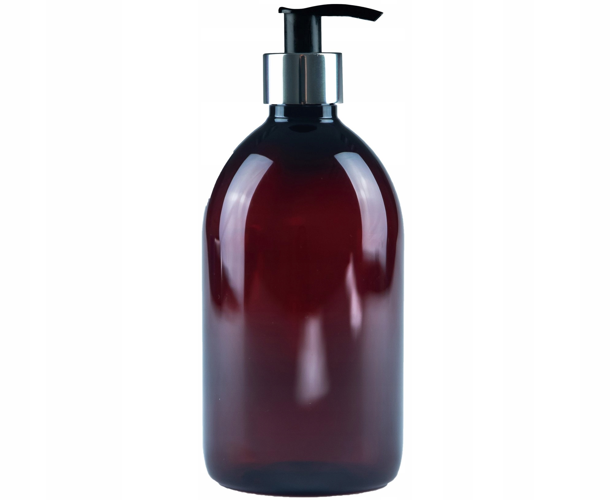 

Butelka 500ml z pompką, Pet, 28/410, Brązowa
