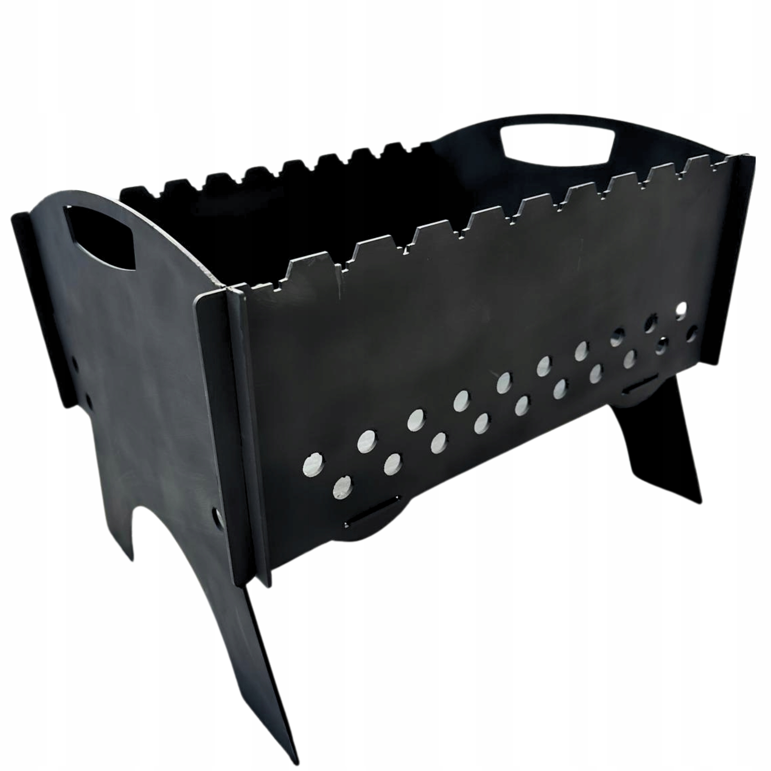 Mangal grill Skladany na 10 szpikulców węglowy metal 3mm