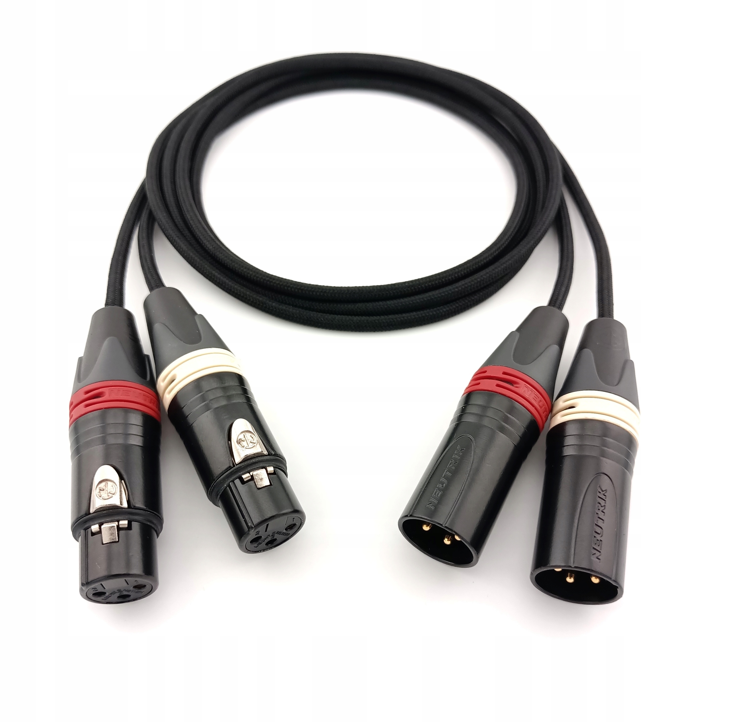 Prepojovací kábel pár, ručne vyrobený 2 x Xlr 2 x Xlr L-4E6S 2,5 m
