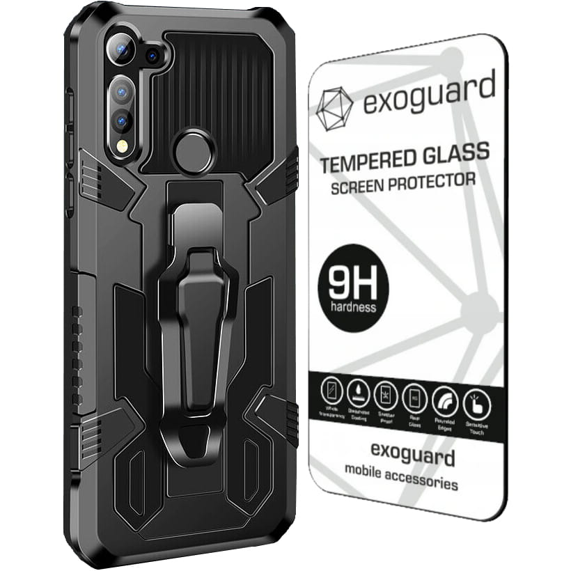 

Exoguard - Case Etui Pancerne+szkło do Moto G8