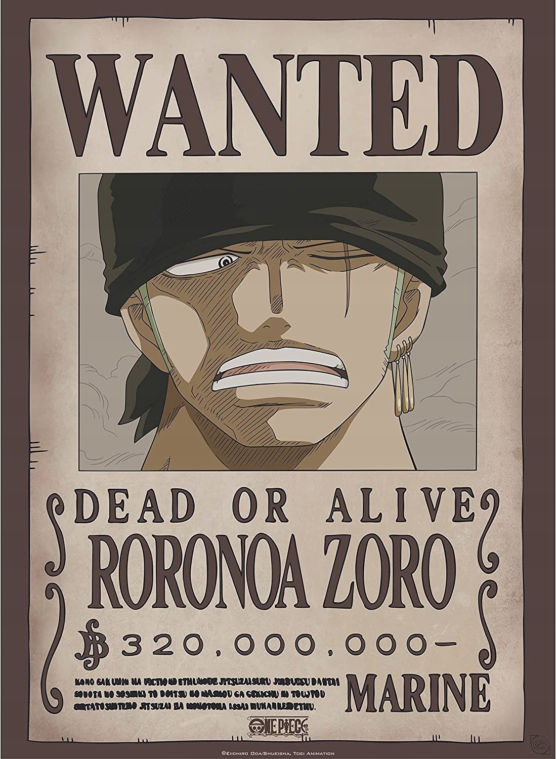 

One Piece Plakat Wanted Zoro (52X38)
