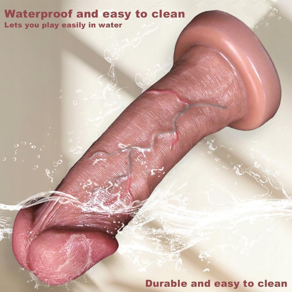 KUAECR Silikonowy Realistyczny Dildo 30cm XXXL z Przyssawką dla Dorosłych — miniatura 3