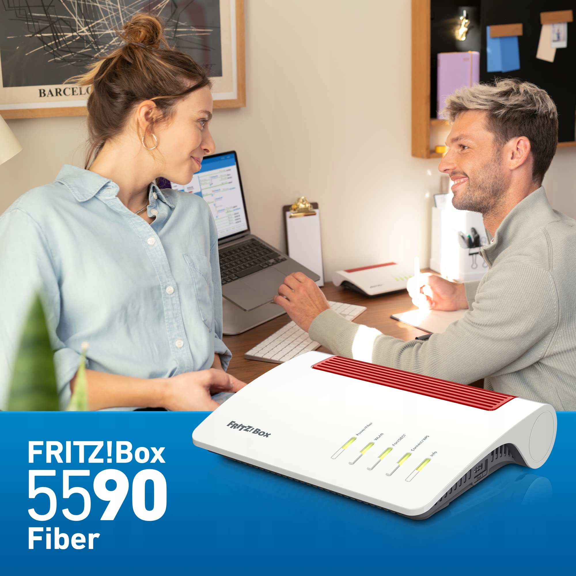 FRITZBOX 5590 Router Światłowodowy WiFi 6 2400 Mbit/s Mesh — miniatura 7