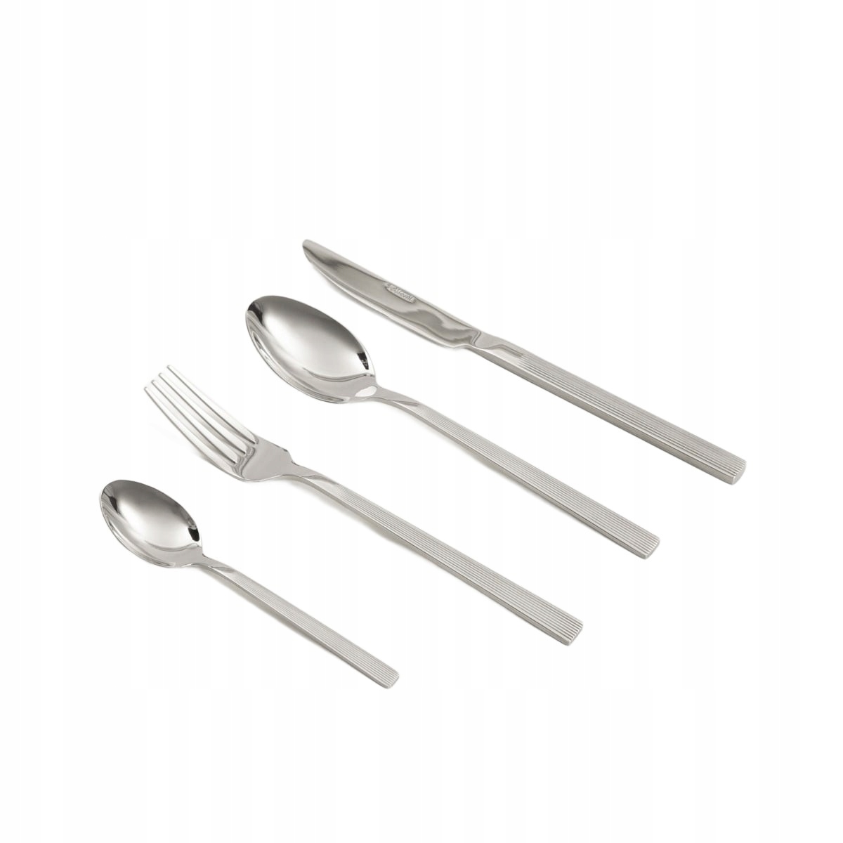 Sada příborů Stride ryhovaných stříbrných 16 ks Homla