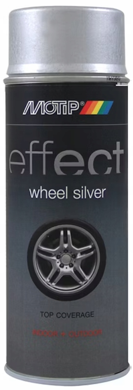 Motip Effect Lakier Farba Do Felg Kołpaków Spray Srebrny 400ML
