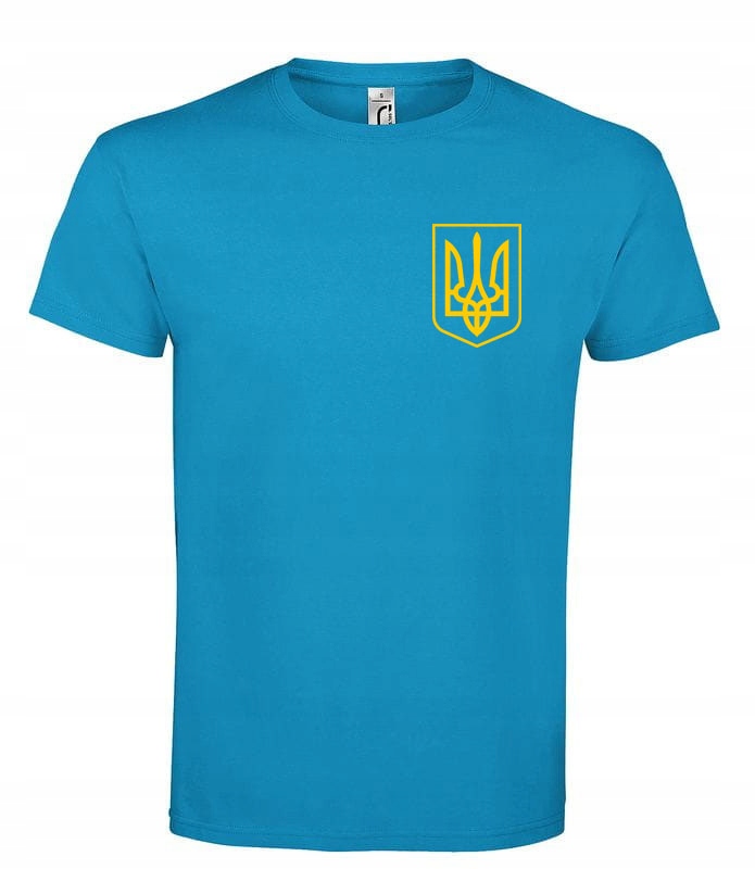 

niebieska koszulka T-Shirt Ukraina Herb na piersi