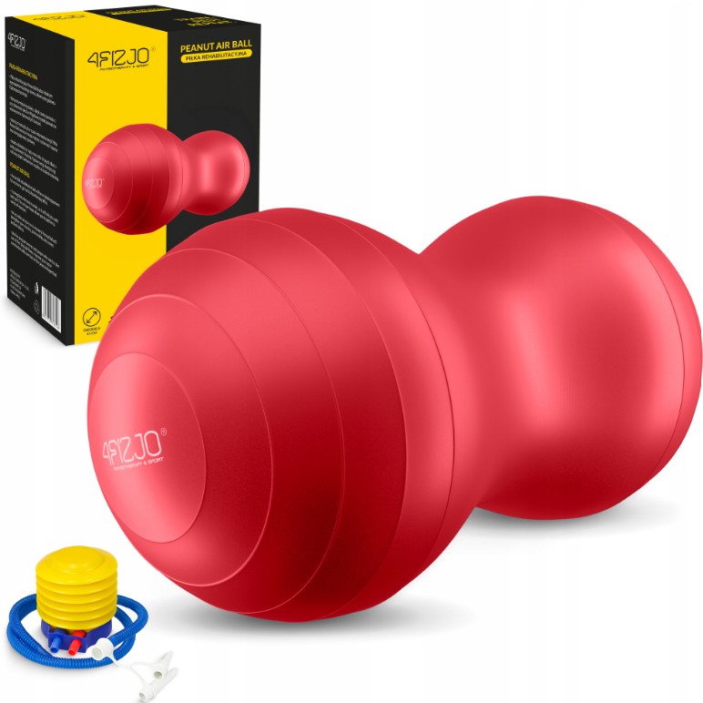 Piłka Rehabilitacyjna Peanut Air Ball Fitness Duża 4Fizjo Gimnastyczna Czer