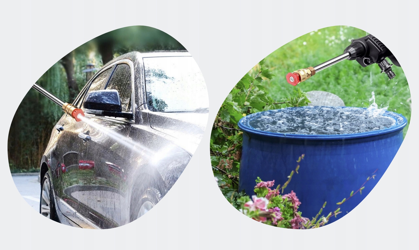 MOCNA BEZPRZEWODOWA MYJKA CIŚNIENIOWA OGRODOWA ZESTAW DO MYCIA OKIEN KOSTKI Ciśnienie maksymalne 60 bar