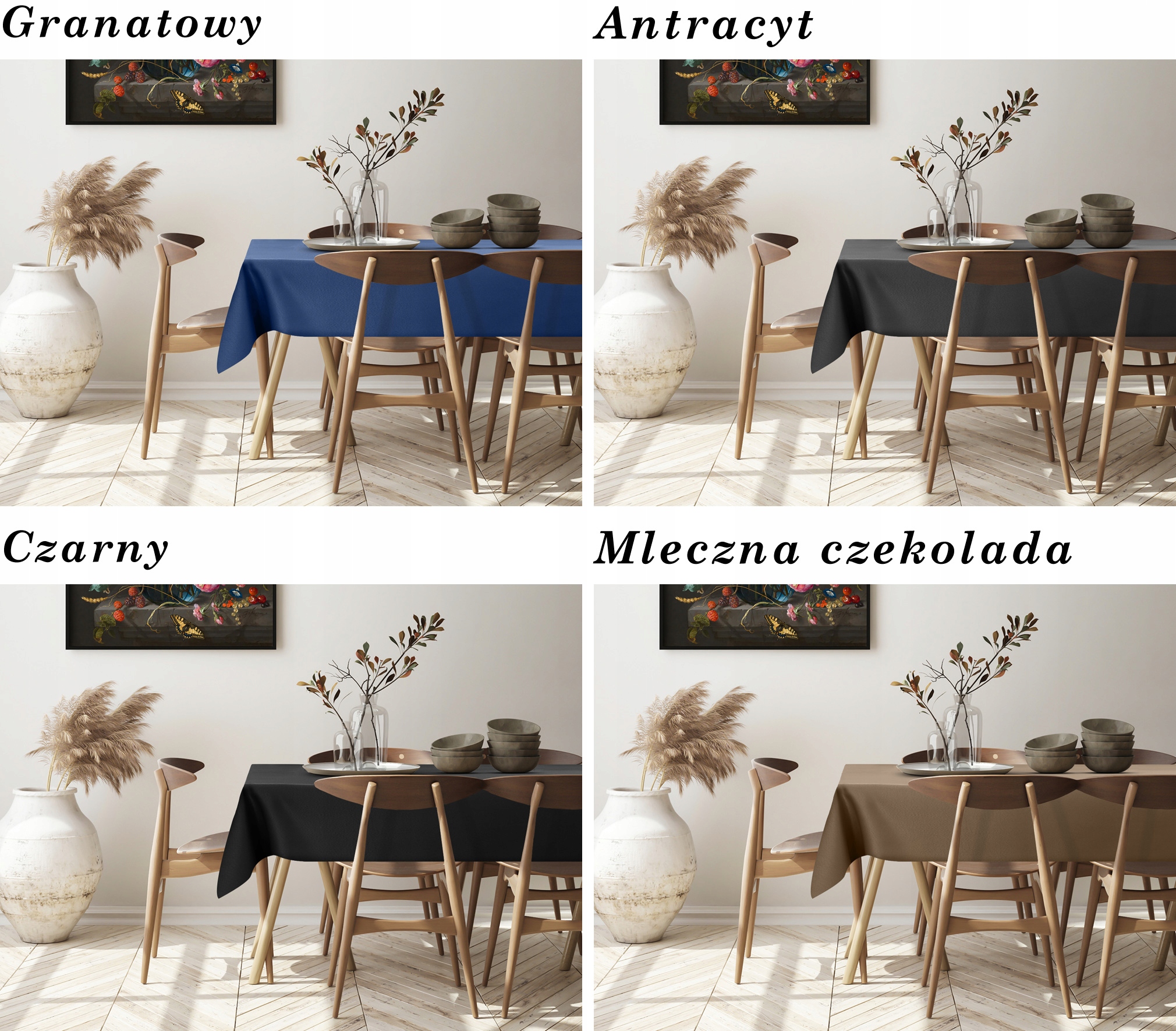 OBRUS PLAMOODPORNY - 4 SEASONS - KOLORY 140X110 CM Kształt prostokątny