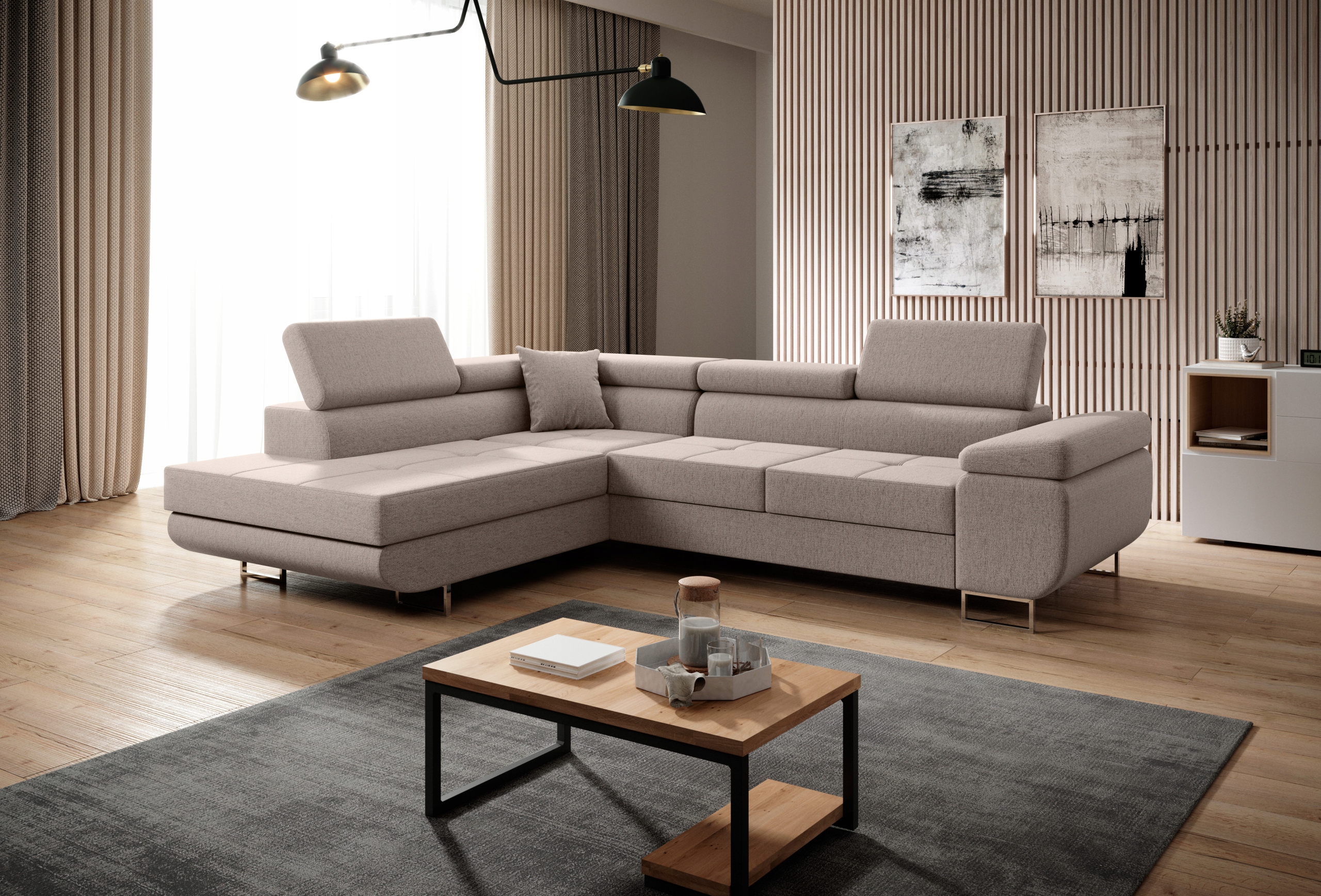 Rohová Sedací Souprava Wild Funkce spaní Různé barvy