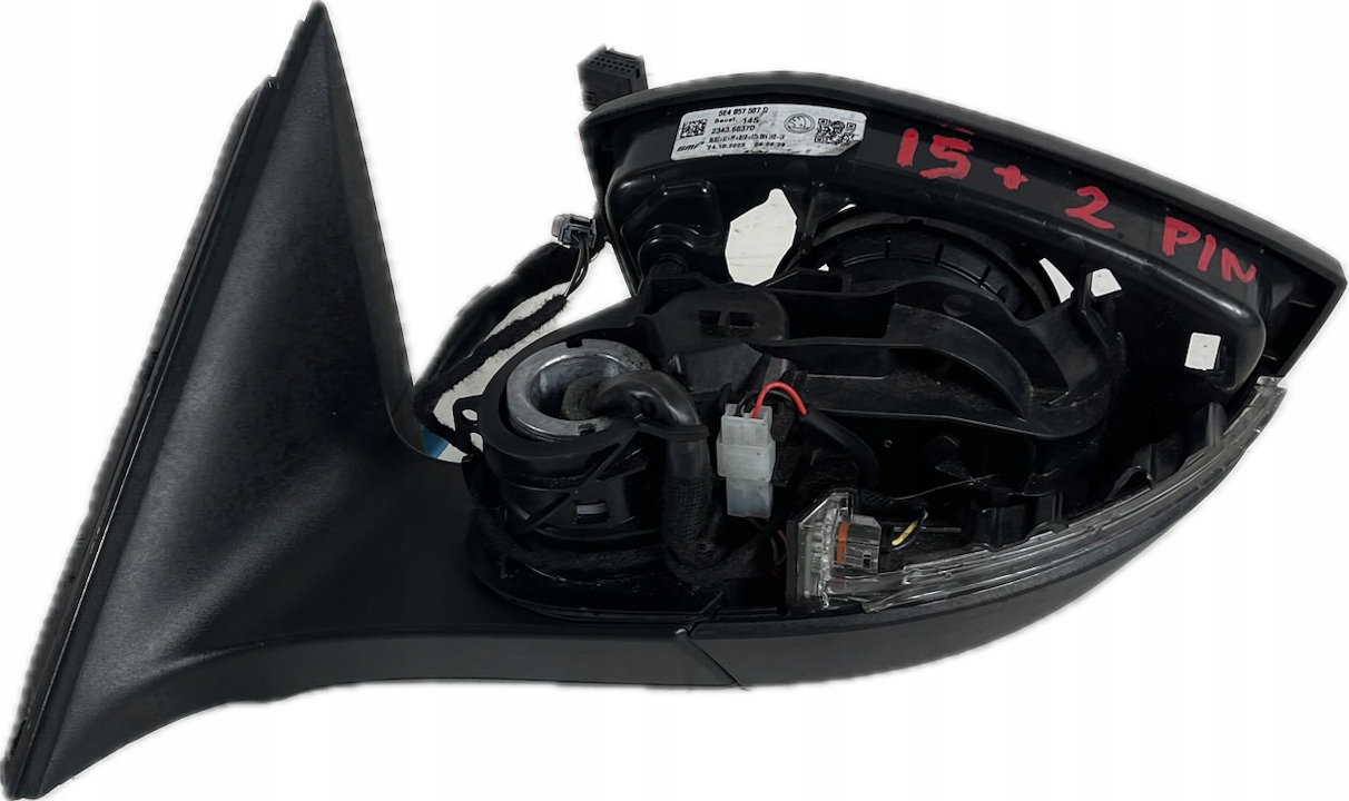 SKODA OCTAVIA IV mirror left 5E4857507D 15 + 2 PIN