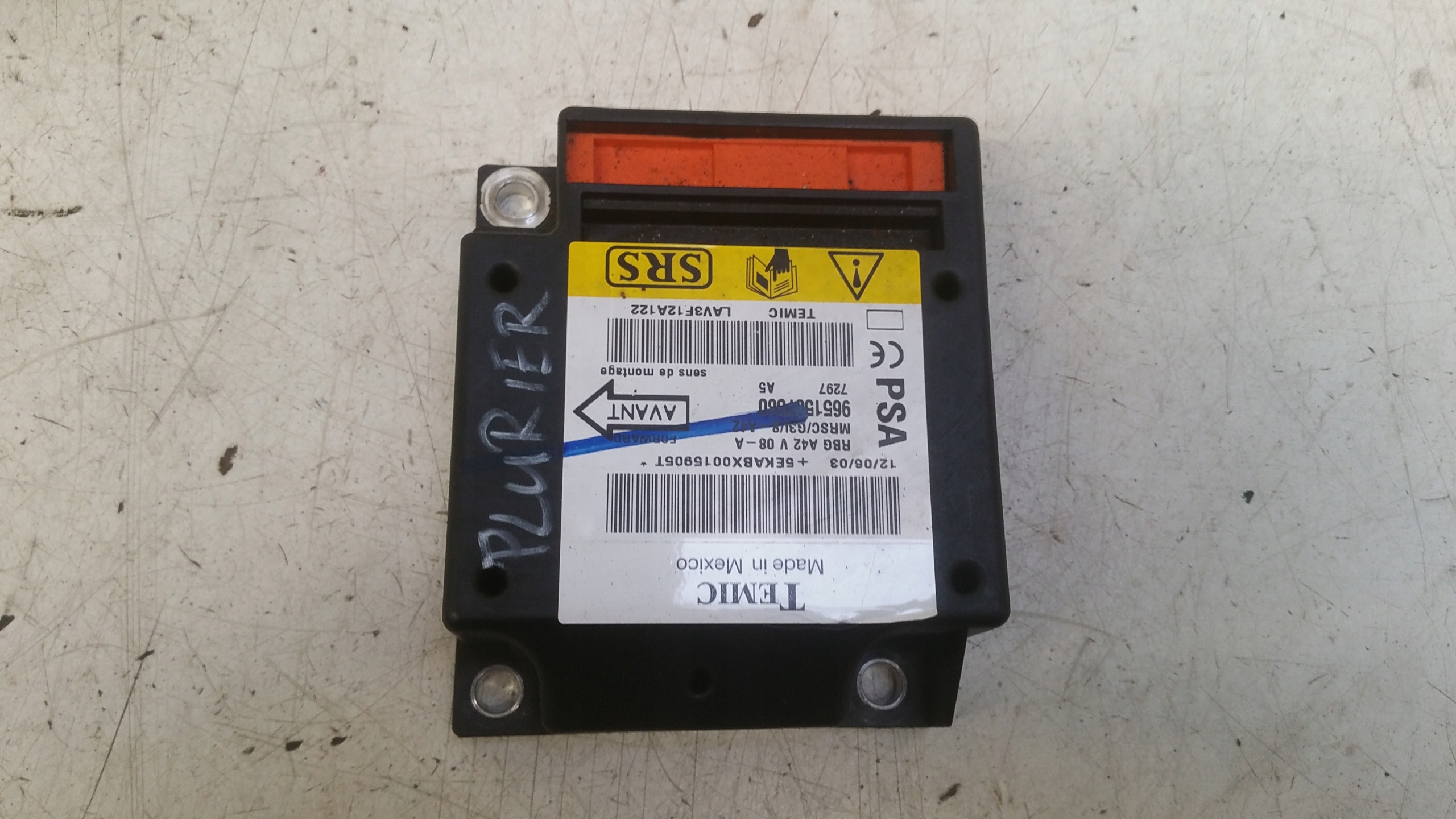 Airbags Spanner sensor airbag Citroen Pluriel
