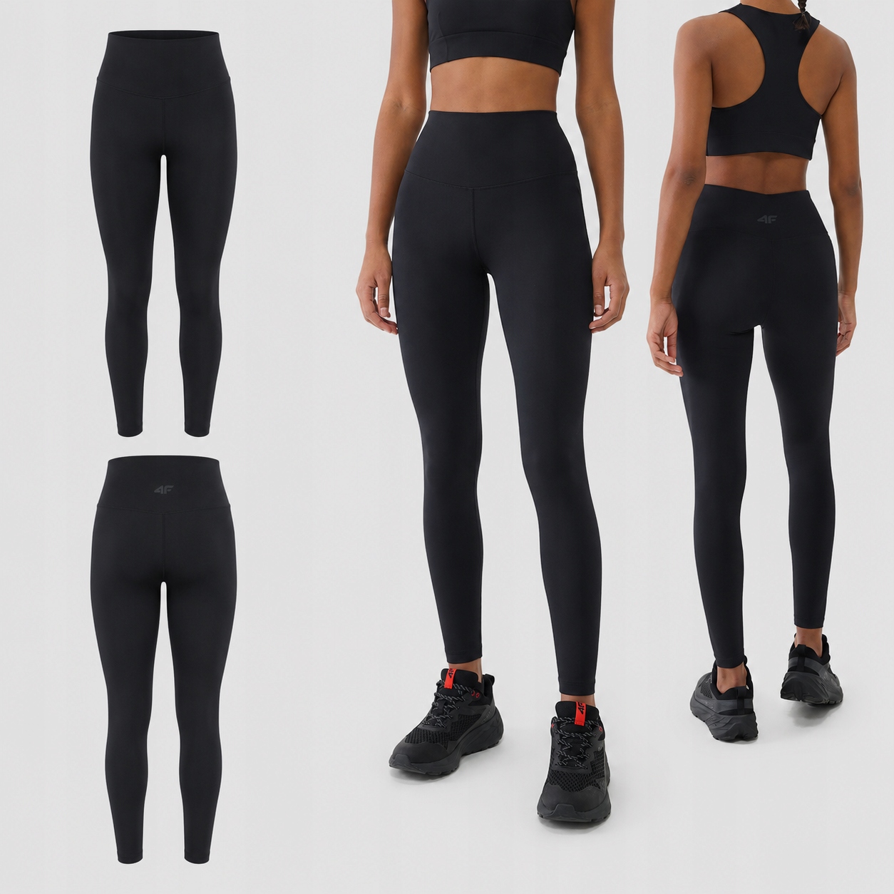 Legginsy Damskie 4F Teningowe Szybkoschnące Z Wysokim Stanem Xs F418 SS26