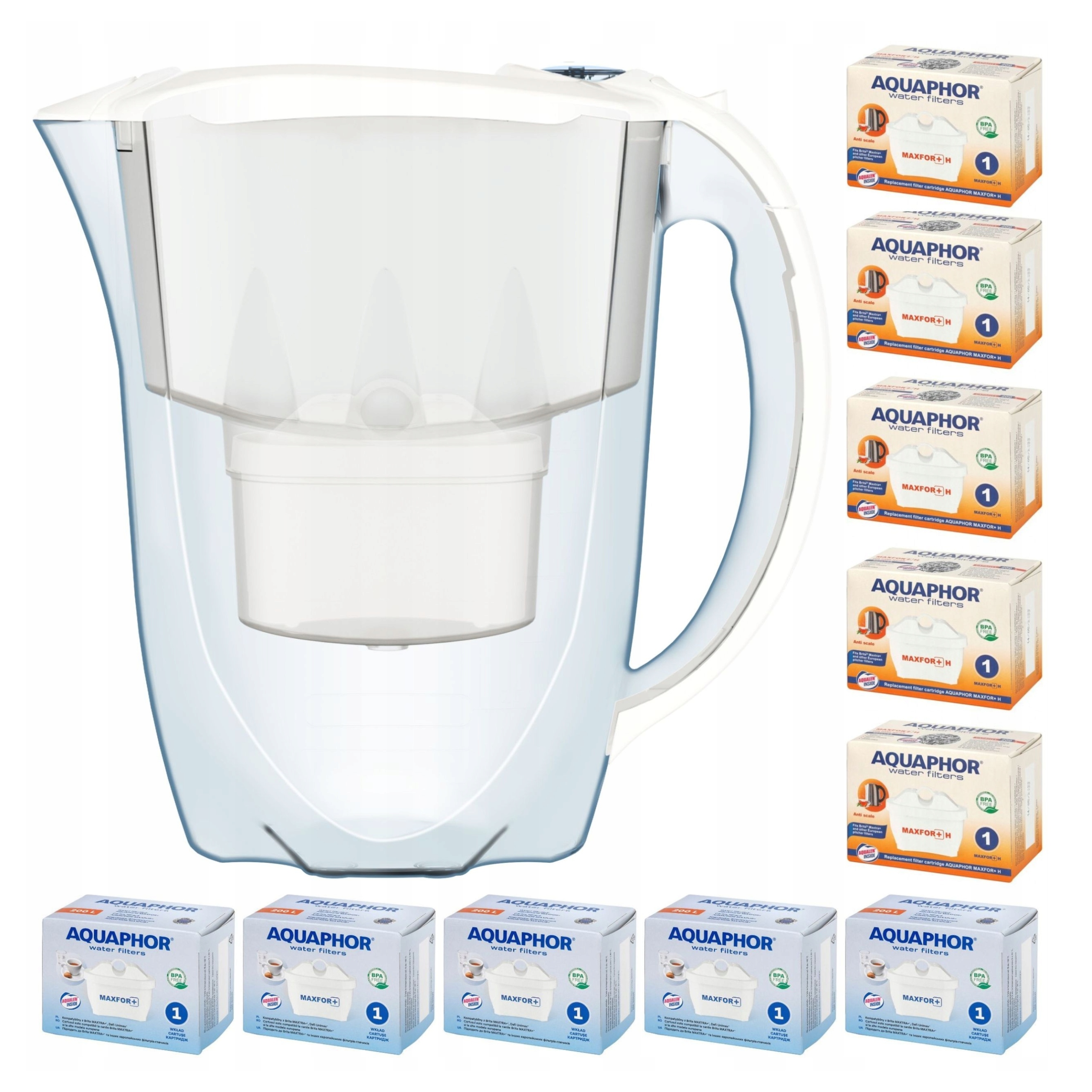 Filtrační konvice Aquaphor Amethyst 2,8 l 10 náplní (5 5H), bílá