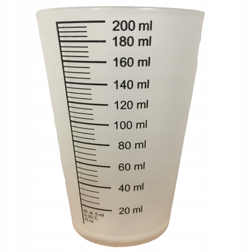 Naczynie kubek kalibracyjny z podziałką 200ml