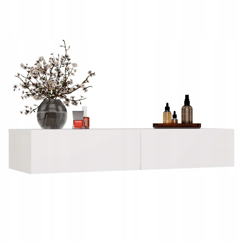 Kozmetická Závesná Toaletka Sľuda 110 CM, 2 Zásuvky Do Spálne, Biela