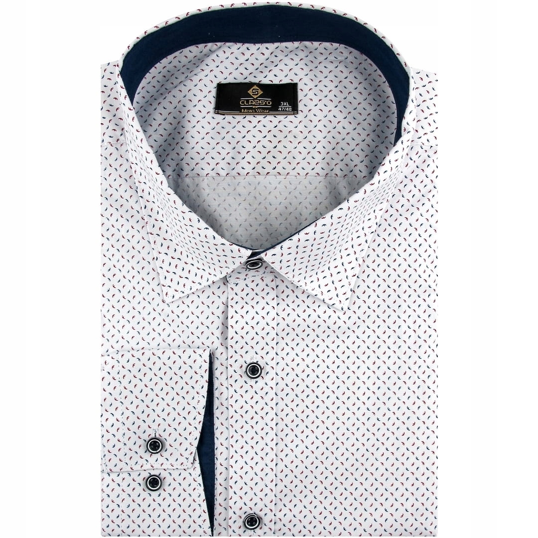 Duża Koszula Męska Wizytowa do garnituru biała Duże rozmiary C285