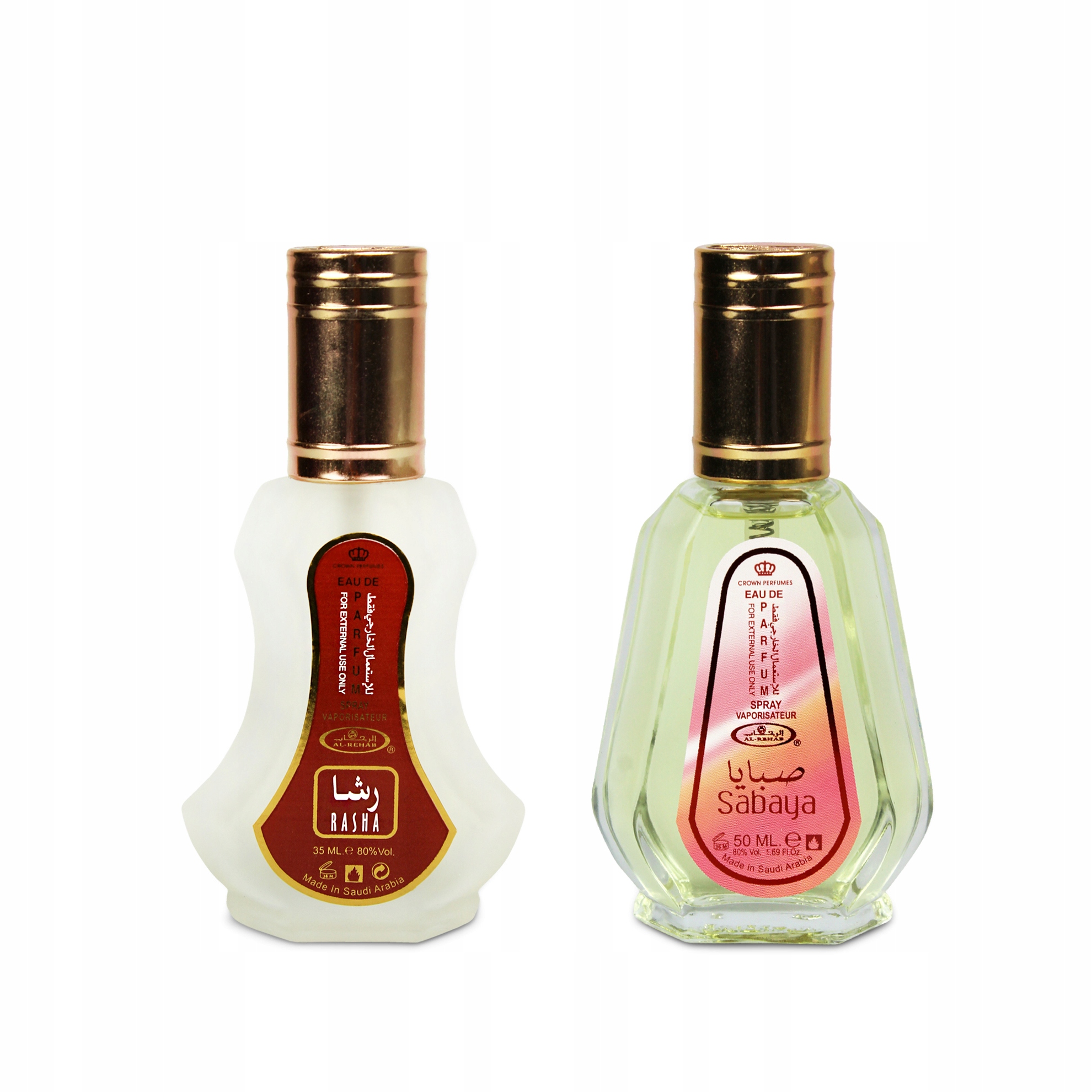ZESTAW 2x WODA PERFUMOWANA ARABSKA EDP RASHA 35 ML & SABAYA 5 ML AL REHAB Pojemność opakowania 35 ml