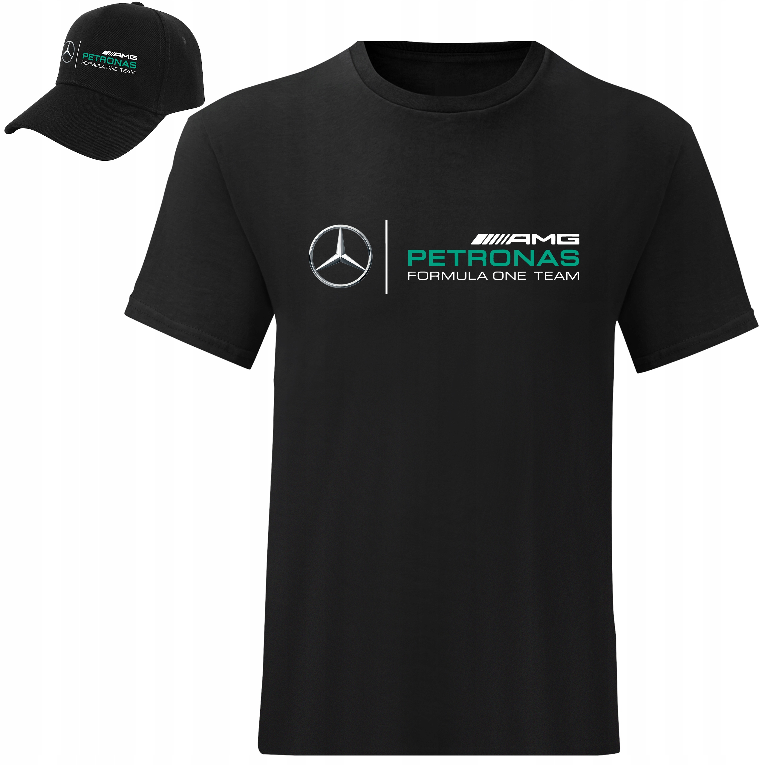 KOSZULKA MĘSKA MERCEDES AMG F1 TEAM XL + CZAPKA