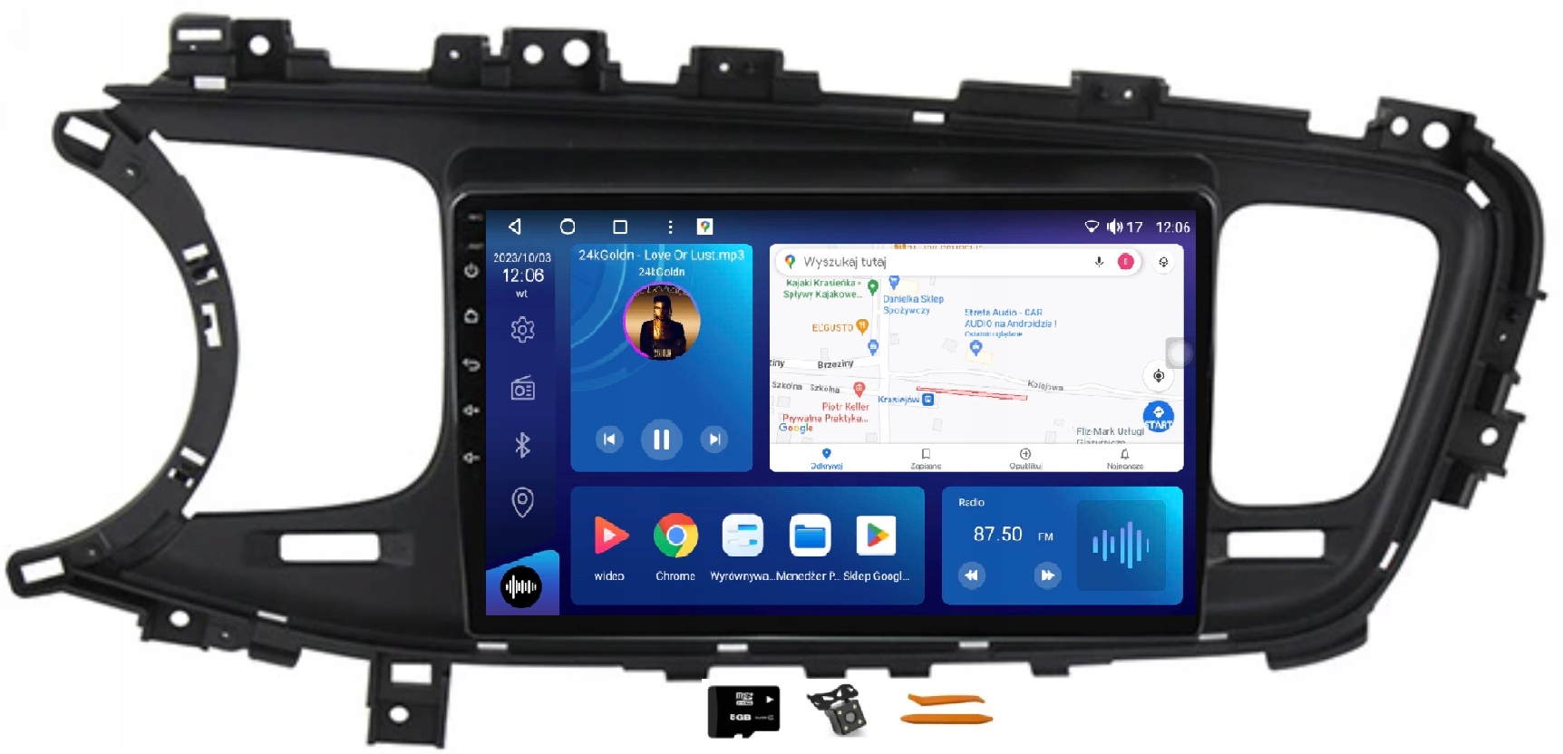 Rádio Android Navigácia VQ230 Qled Carplay Lte Gps Dsp Kia Optima 3 13-15