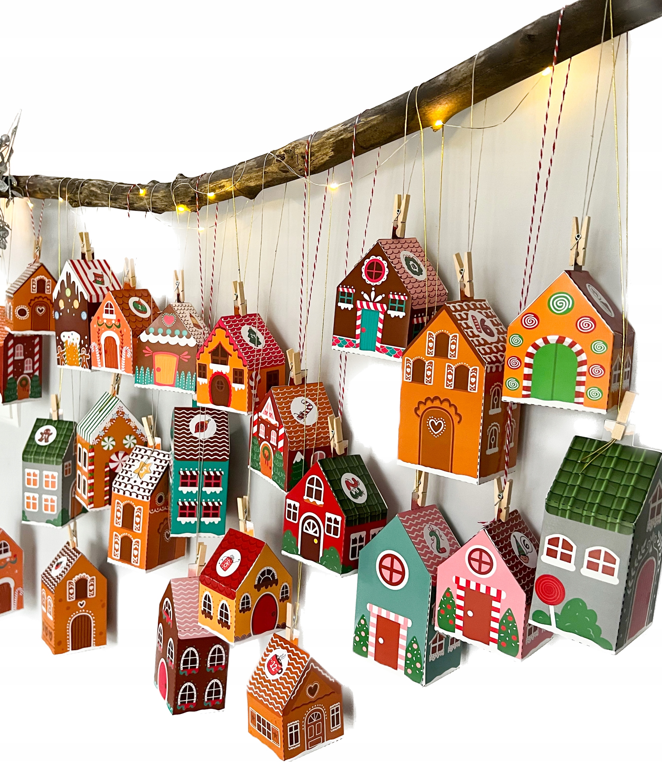 

kalendarz Adwentowy domki papierowe Diy