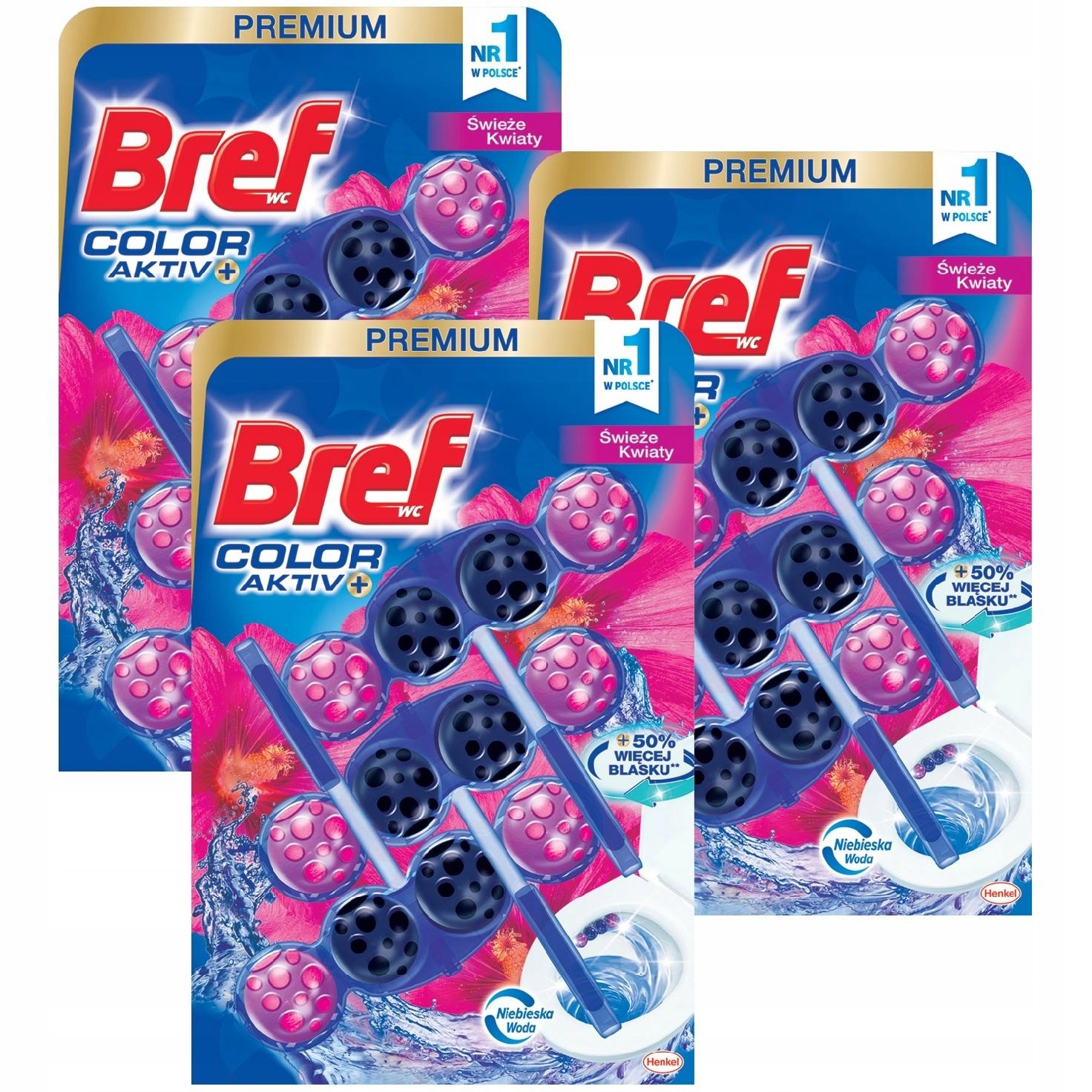 

Bref Color Aktiv zawieszka Wc Świeże Kwiaty 9x50g