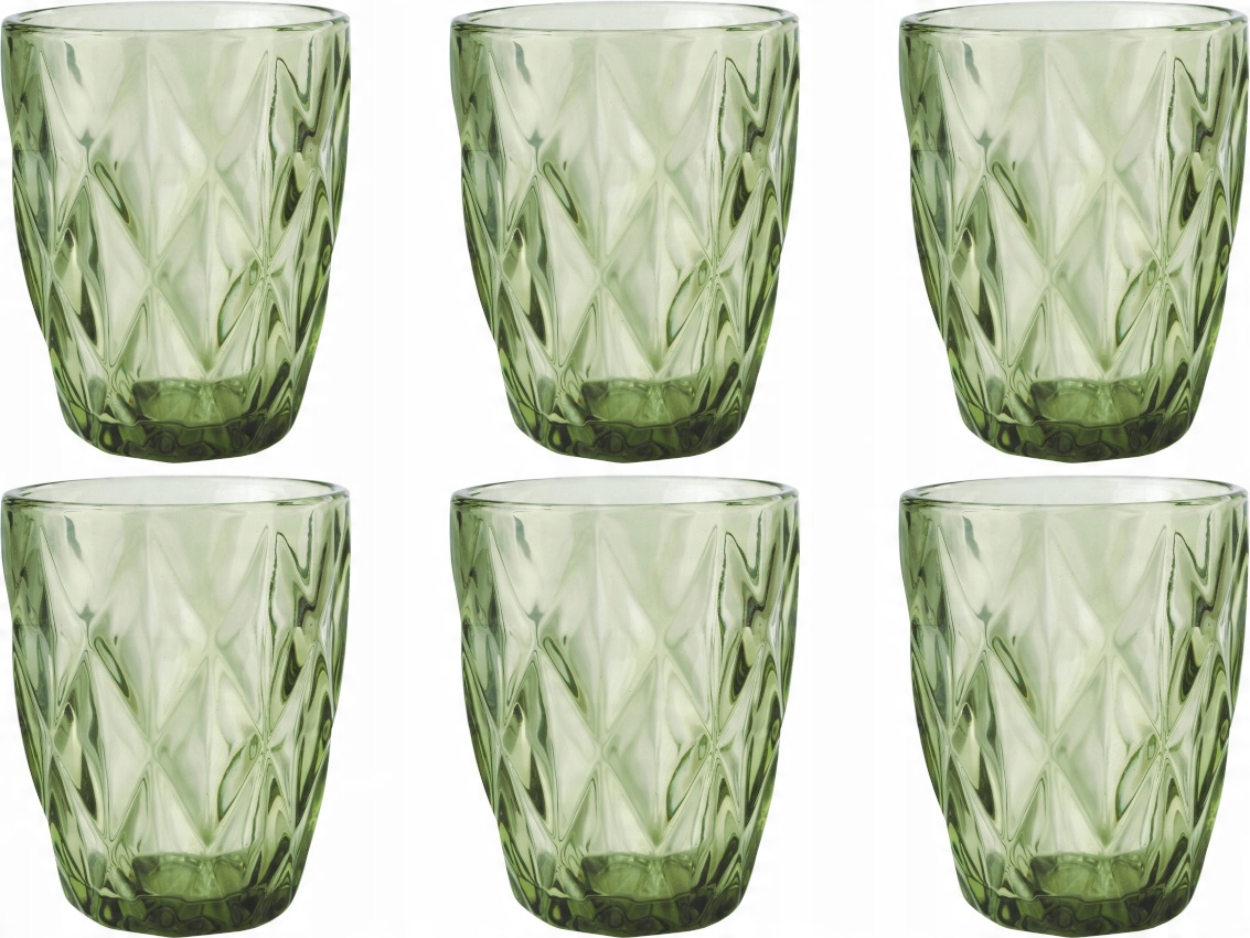 

Komplet Szklanek Szklanki 250ml Elise Green 6szt