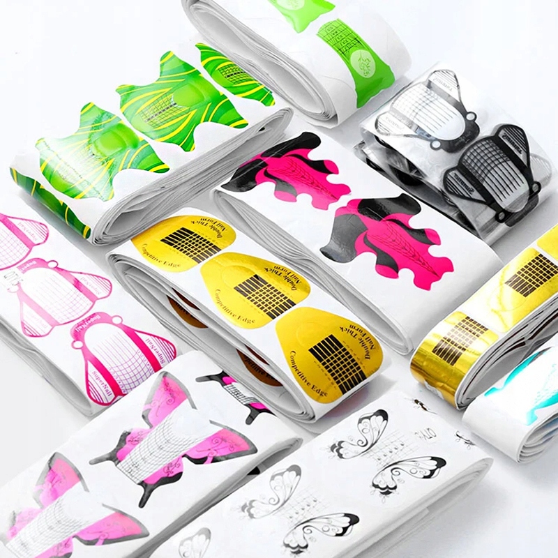 Szablony Do Przedłużania Różowo-Niebieskie Szerokie 100 sztuk Liczba sztuk 100 szt.