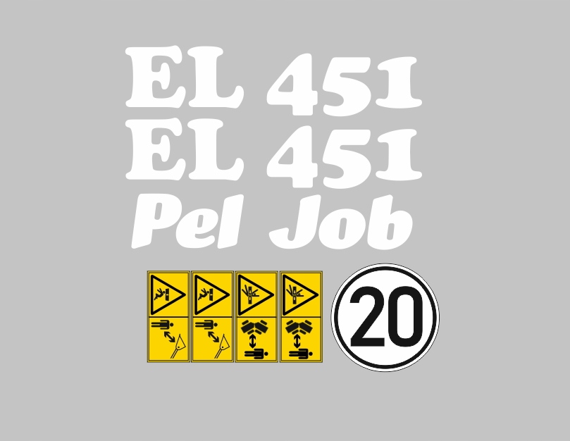 Samolepky s nálepkou Pel Job El 451