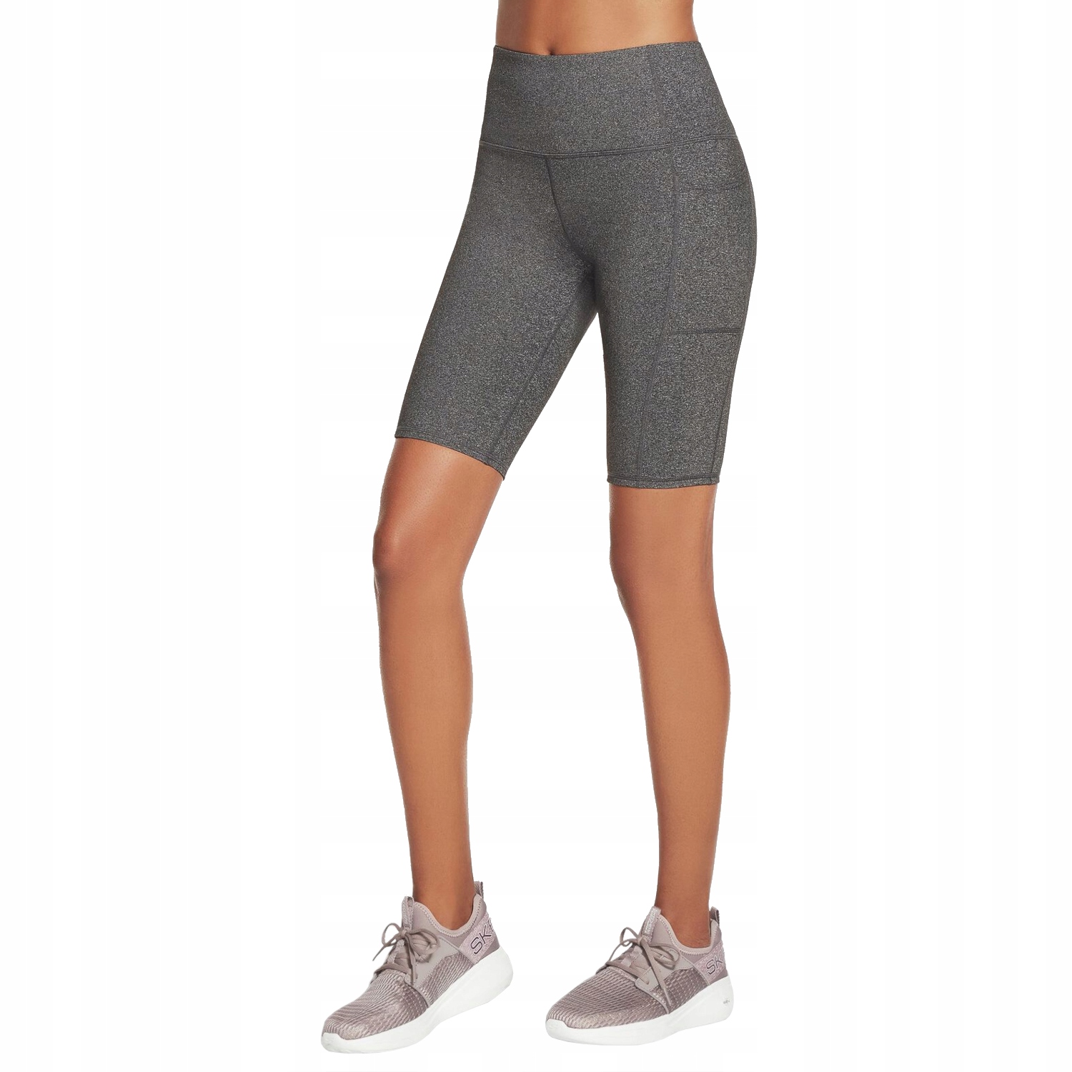 Skechers Go Walk High Waisted Bike Short (M) Kraťasy Nylon Šedá