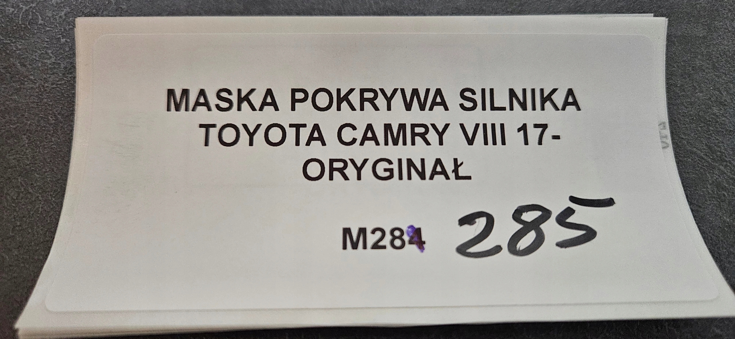 Cofano TOYOTA CAMRY VIII 17- Originale