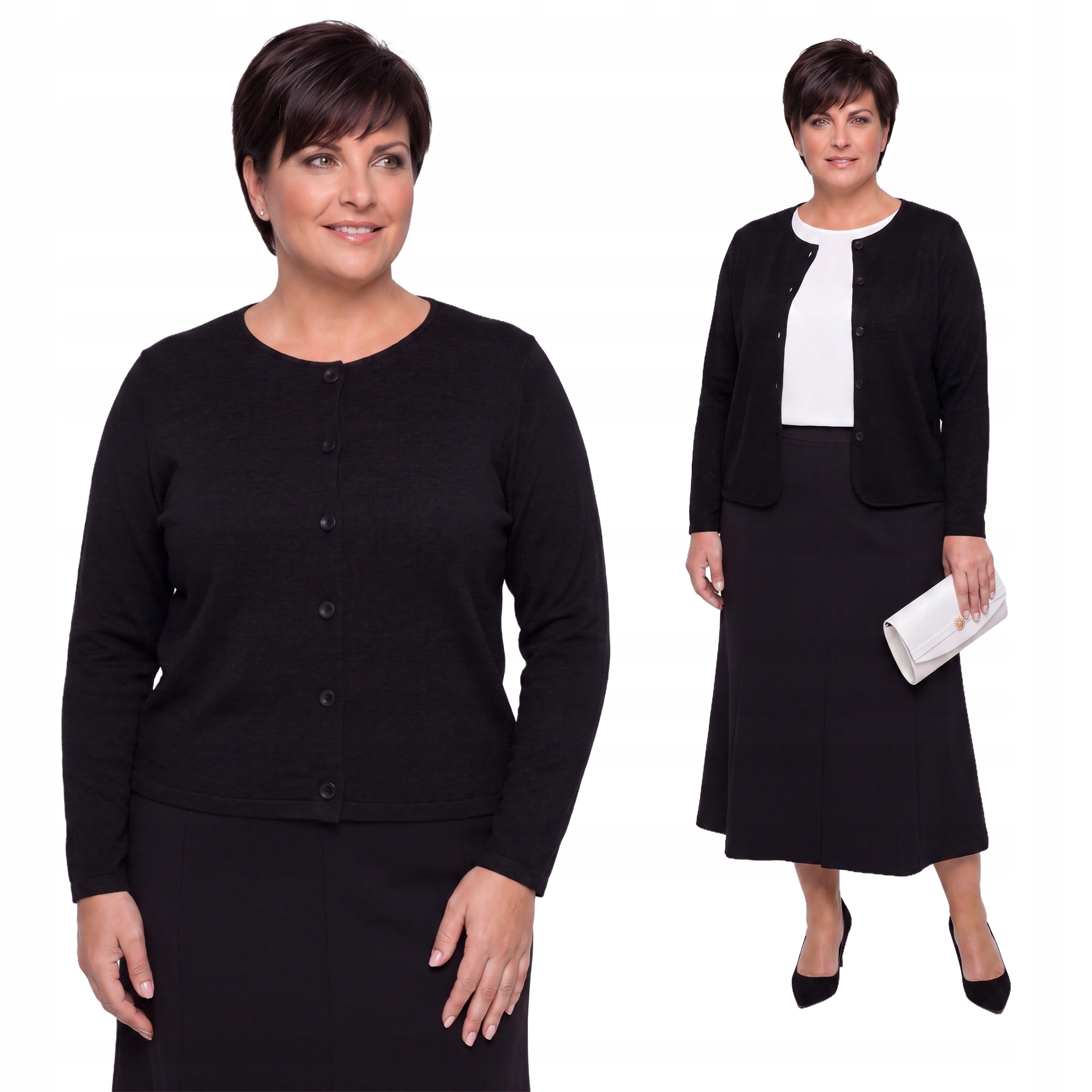 Černý svetr plus size velikost 56/58