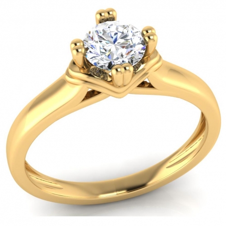 

Klasyczny Złoty Pierścionek Zaręczynowy Pr. 585