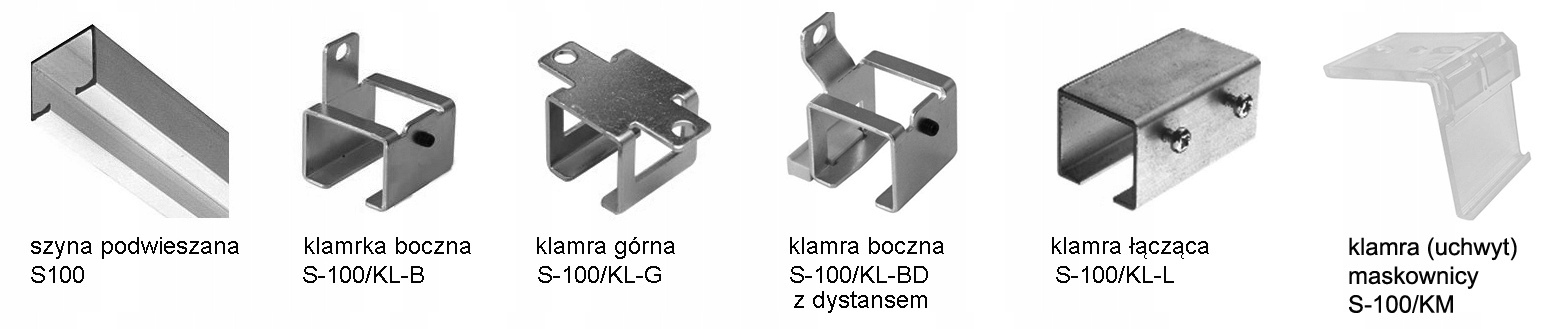 S100 Avanti - Drzwi podwieszane przejściowe 180 cm Maksymalna waga drzwi 100 kg