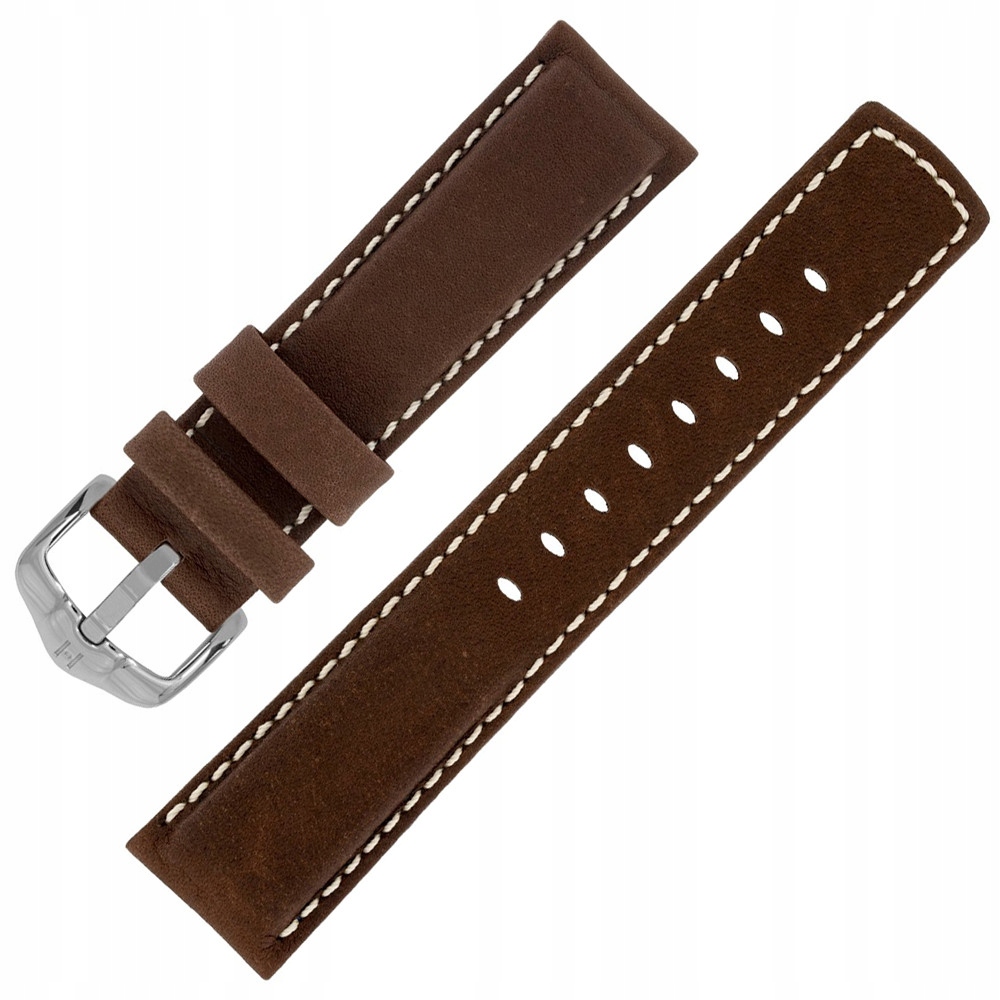 Pásek k hodinkám Hirsch 14502110-2-24 hnědý 24 mm