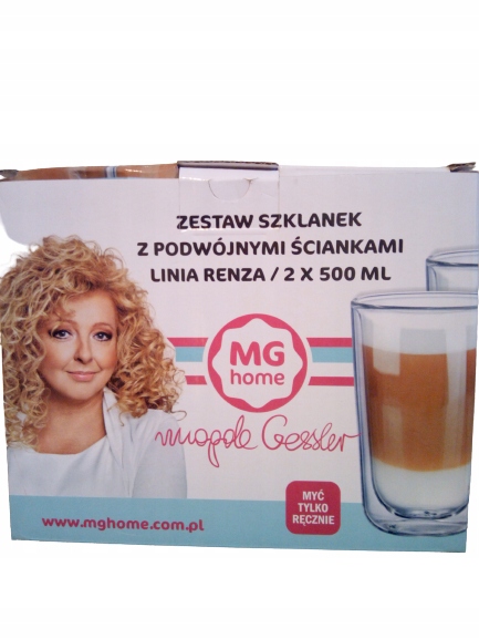 SZKLANKI TERMICZNE FILIŻANKI MAGDA GESSLER RENZE 2 SZT W ZESTAWIE Z RĄCZKĄ Pojemność 270 ml