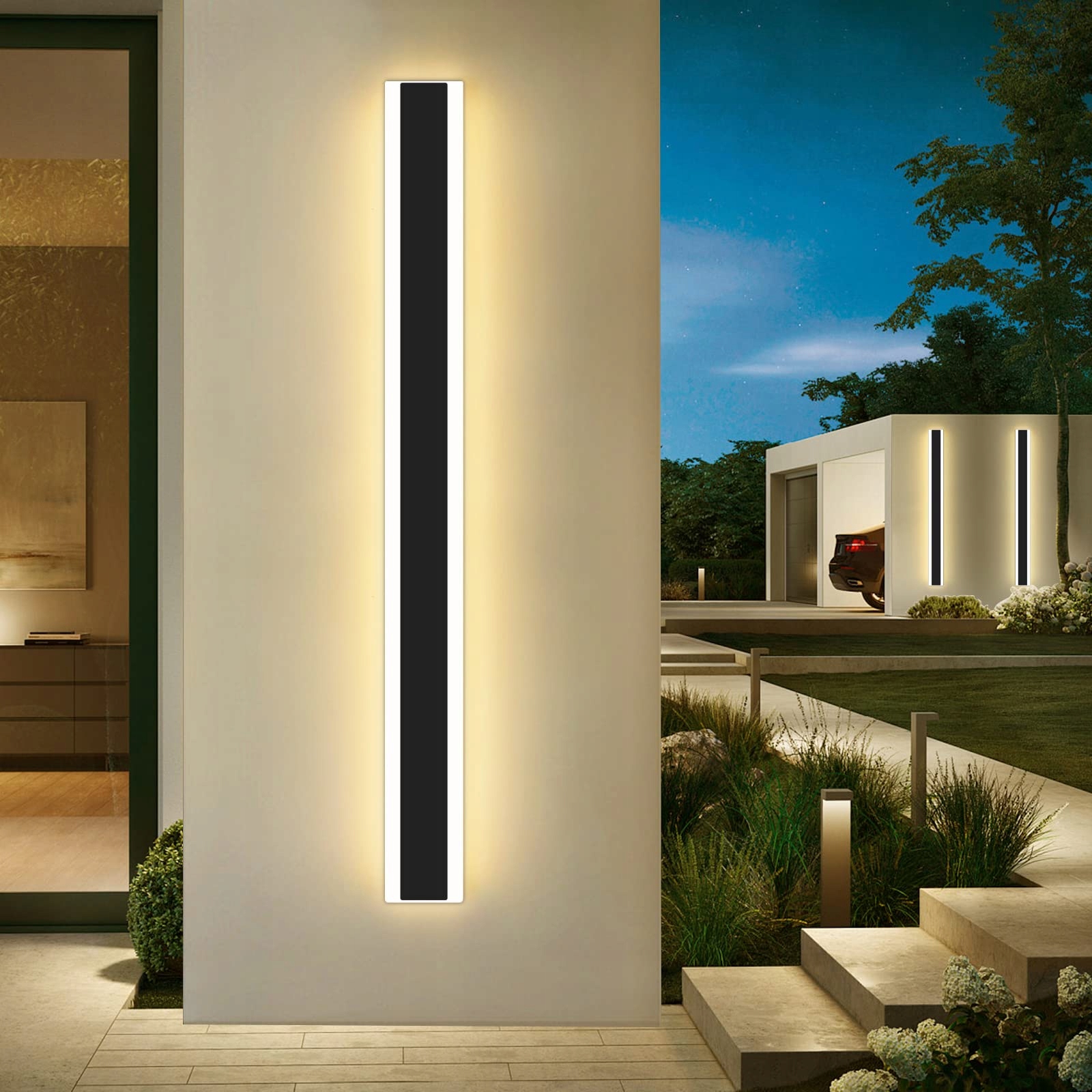 Lampa Ścienna LED Zewnętrzna Ściemniana Do Garażu 120CM 3000-6000K MIKERU — miniatura 7