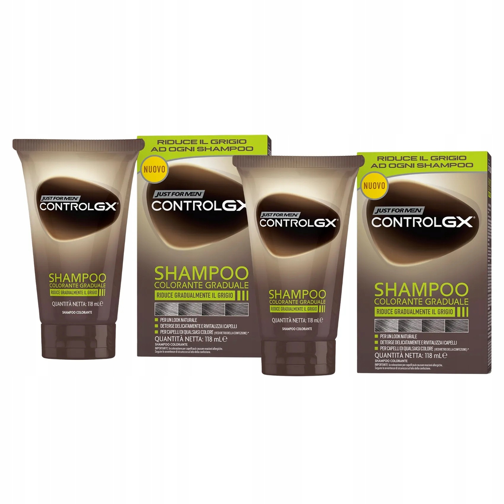 2x Just For Men ControlGX odličovací šampon na vlasy 118 ml