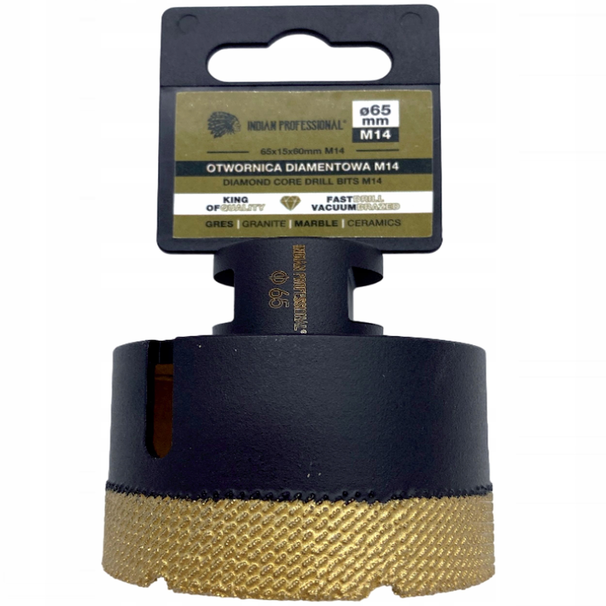 INDIAN PROFESSIONAL Otwornica diamentowa koronka do gresu, płytek 65mm
