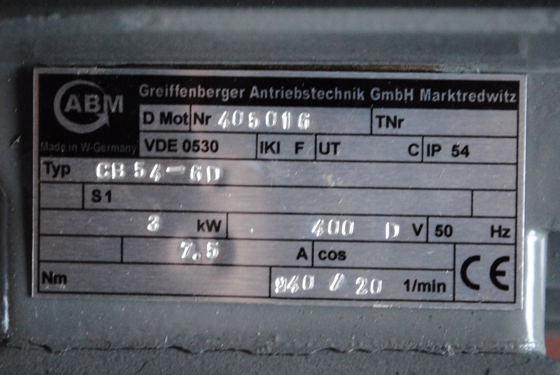 Motoreduktor 3kw. 20obr./min.. Marka inny