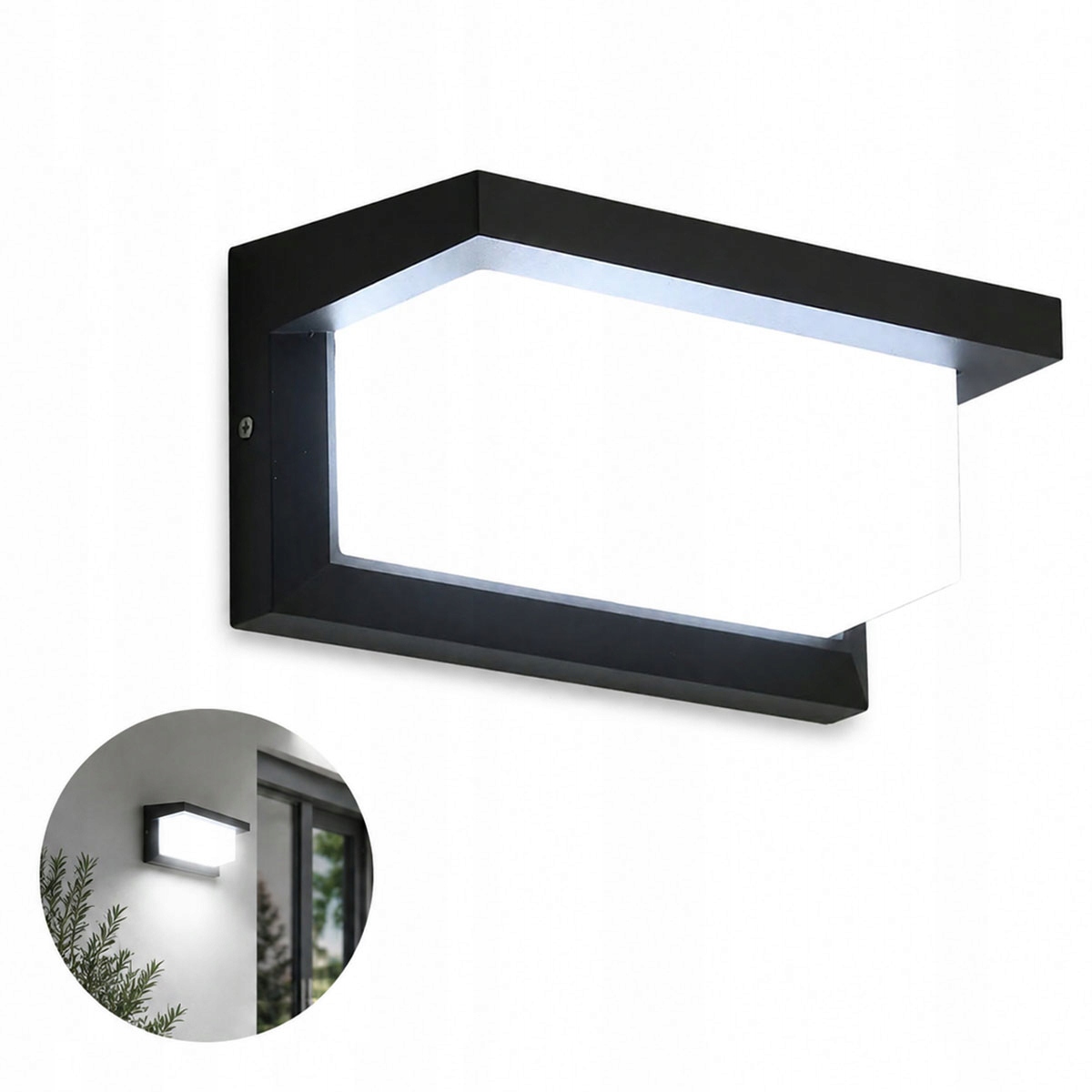 Lampa Ścienna Led Zewnętrzna Nad Drzwi Wejściowe Z Czujnikiem Ruchu 18W